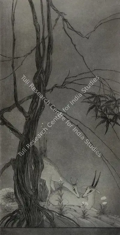 M.A.R. Chughtai (Artist), Evensong, Graphic Art
