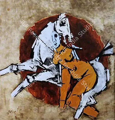 M.F. Husain (Artist), Untitled, 1970, Painting