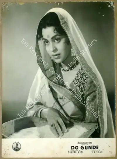 Sohrab Modi (Producer), Do Gunde, 1959, Lobby Card