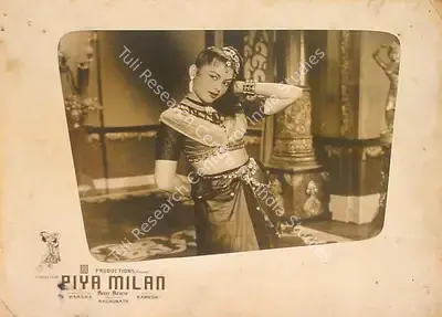 Raghunath (Director), Piya Milan, 1958, Lobby Card