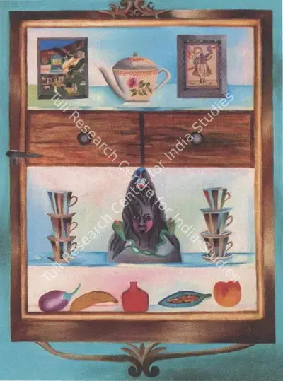Khakhar, Bhupen P. (Artist). Cabinet and the Shiva . Oil on Canvas, 1977 | Bhupen Khakhar, 2016 | Painting | FineArts | 00149671