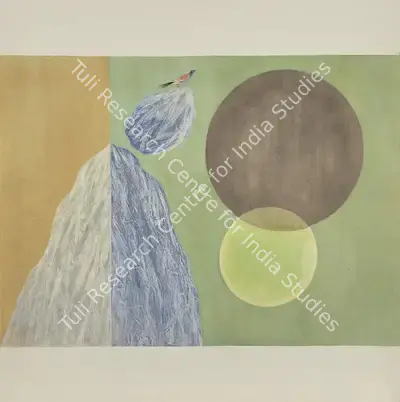 J. Swaminathan (Artist), Bird Tree & Mountain Series, 1970, Painting