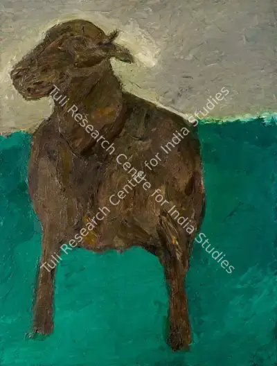 Tyeb Mehta (Artist), Bull, 1962, Painting