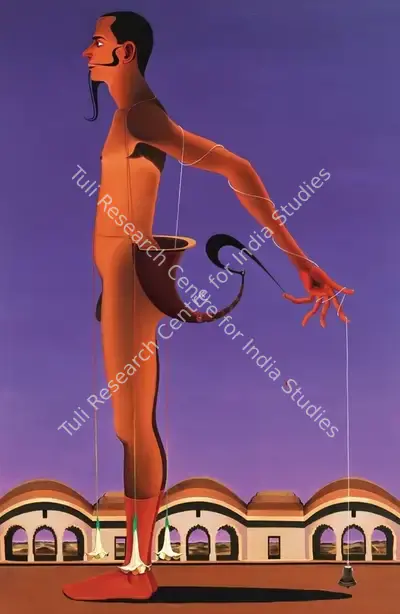 Surendran Nair (Artist), Beg Your Pardon: The Scorpion Act II - An Actor Meditating on a  Character of an Imaginary Play, 2002, Painting