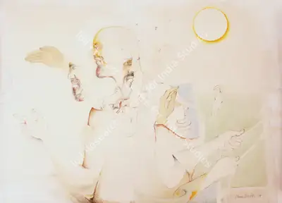 Manu Parekh (Artist), Existence Of Man, 1984, Painting