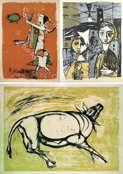 V.S. Gaitonde (Artist), Dancer, 1957, Graphic Art