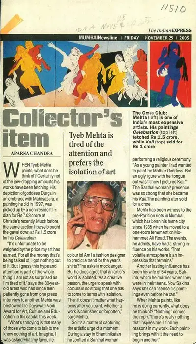 Aparna Chandra (Writer), Collector's Item, 2005, Newspaper clipping