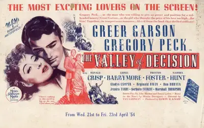 Tay Garnett (Director), The Valley of Decision, 1945, Handbill