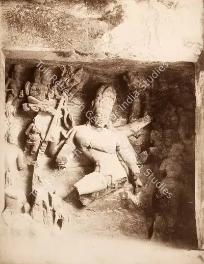Studio Clifton & Co. (Photographic Studio), Elephanta Caves, Bombay, 1900, Antiquarian Photograph