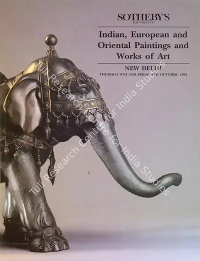 Sotheby's (Auction House). Indian European and Oriental Paintings and Works of Art. 09 October 1992, New Delhi | Auction Catalogue | EconomicsArt | 00861838