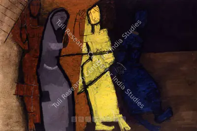 M.F. Husain (Artist), Untitled, 1955, Painting