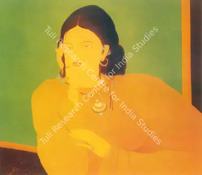 M.A.R. Chughtai (Artist), Laila, Painting