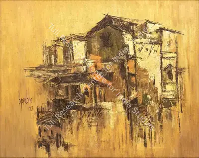 B. Prabha (Artist), Landscape, 1967, Painting