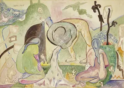 F.N. Souza (Artist), Untitled, 1945, Painting