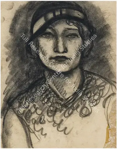 Amrita Sher-Gil (Artist), Portrait, 1931, Painting