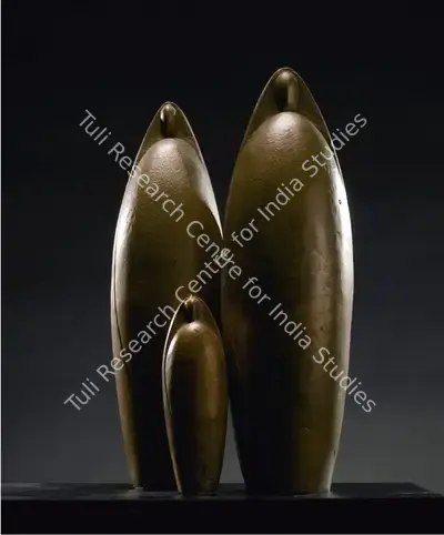 Prodosh Dasgupta (Artist), Sun Worshipers, 1975, Sculpture