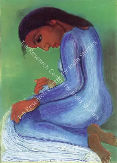Gogi Saroj Pal (Artist), Nayika, 1992, Painting