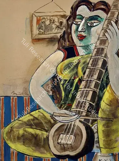 Paritosh Sen (Artist), Dilrnha Prayer, 2004, Painting