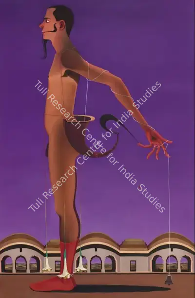Surendran Nair (Artist), I Beg Your Pardon: The Scorpian Act II - An Actor Meditating on a Character of an Imaginary Play (Cuckoonebulopolis), 2002, Painting