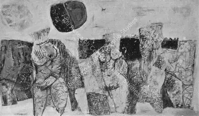 A.P. Santhanaraj (Artist), A Version from Brindavan, 1961, Painting
