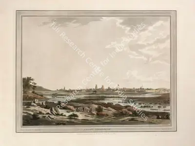 John William Edy (Engraver), West View of Seringapatam, 1793, Engraving