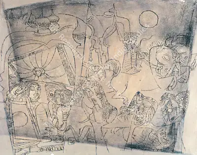 K.M. Adimoolam (Artist), Untitled, 1964, Painting