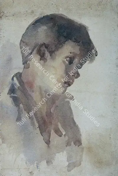 Satish Sinha (Artist), The Boy, Painting