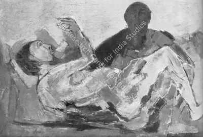 Tyeb Mehta (Artist), The Face, 1961, Painting