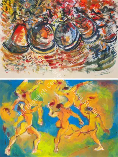 Biswas, Nikhil (Artist). Untitled, 1953 | Painting, So.NeY/19.03.12, 2012 · Sotheby's