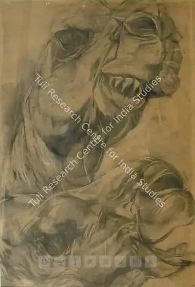 Paritosh Sen (Artist), Camels, 1989, Painting