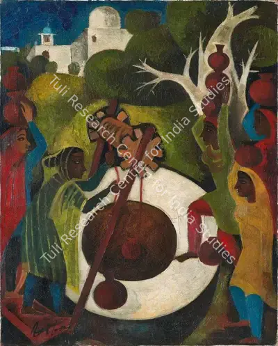 A.A. Raiba (Artist), The Well, Painting