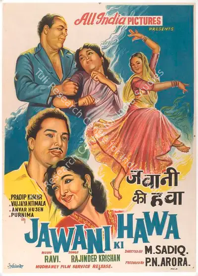 P.N. Arora (Producer), Jawani Ki Hawa, 1959, Full Sheet Poster