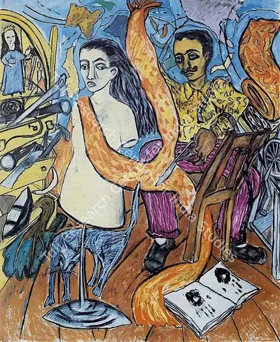 Rekha Rodwittiya (Artist), The Wilful Fashioning of Time, 1988, Painting