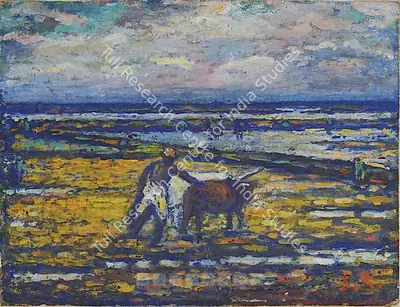 Jamini Roy (Artist), Farmer, 1921, Painting