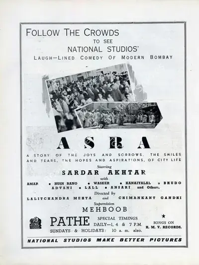 Chimankant Gandhi (Director), Asra, 1941, Advertisement