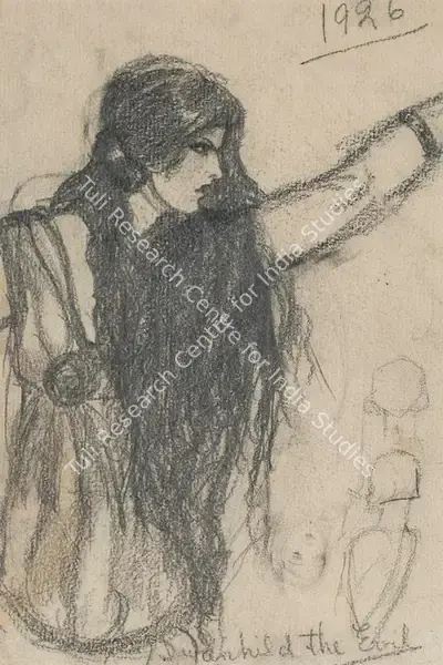 Amrita Sher-Gil (Artist), Untitled, 1926, Drawing