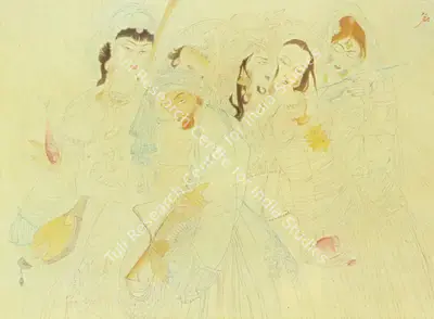 M.A.R. Chughtai (Artist), From Omar Khayyam, Painting