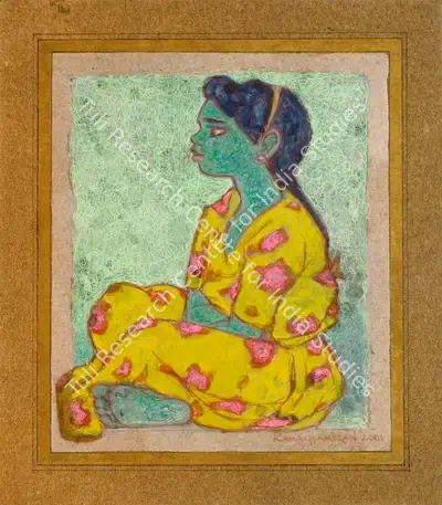 A. Ramachandran (Artist), The Girl from Obeshwar, 2003, Painting