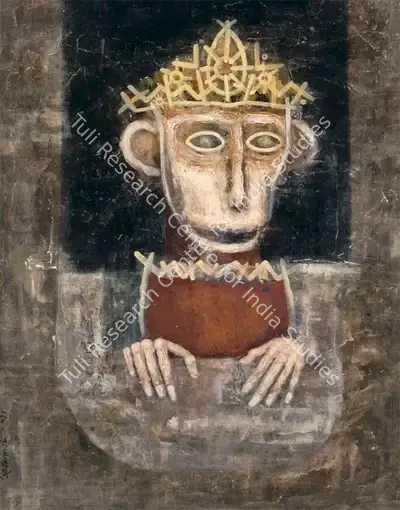 Ganesh Pyne (Artist), The Crown, 1967, Painting