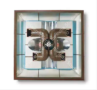 Gujral, Satish (Artist). Untitled. Metal assemblage on wooden frame, 1974 | Sculpture | FineArts | 00362224