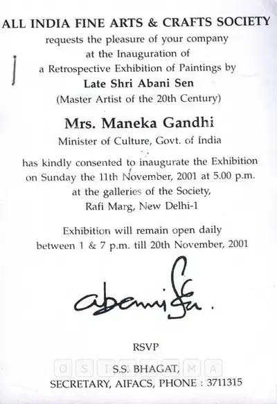 Abani Sen (Artist), Abani Sen, 2001, Solo Exhibition Catalogue