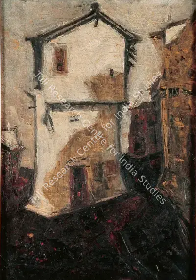 S.H. Raza (Artist), Village Series, 1955, Painting