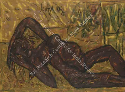 F.N. Souza (Artist), Nude, 1962, Painting