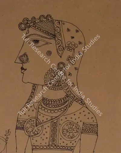 K. Laxma Goud (Artist), Untitled (Bride), 1970, Painting