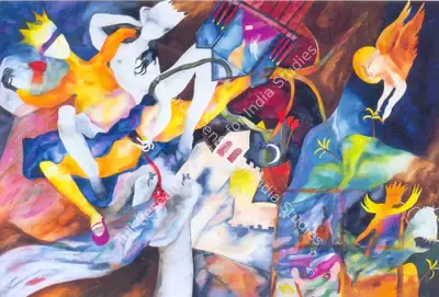 Rodwittiya, Rekha (Artist). Forty Days-Forty Nights. Watercolour on paper, 1984 | Painting | FineArts | 00372882