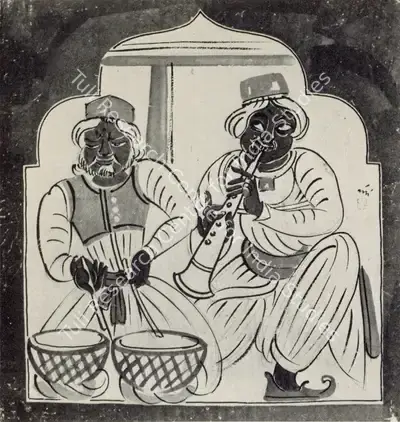 Nandalal Bose (Artist), Shahnaiwala- Haripura Congress Panel, 1937, Painting