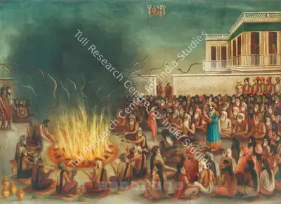 Motilal Pal (Artist), Sarpayajna (The Serpent's Sacrifice), Painting
