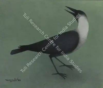 Lalu Prasad Shaw (Artist), Untitled (Bird), 1984, Painting