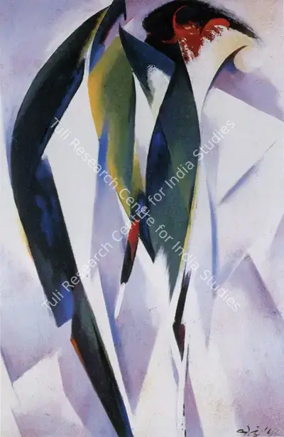 N.S. Bendre (Artist), Plant, 1956, Painting