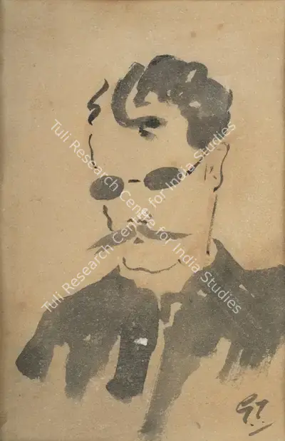 Gaganendranath Tagore (Artist), Portrait, 1919, Painting